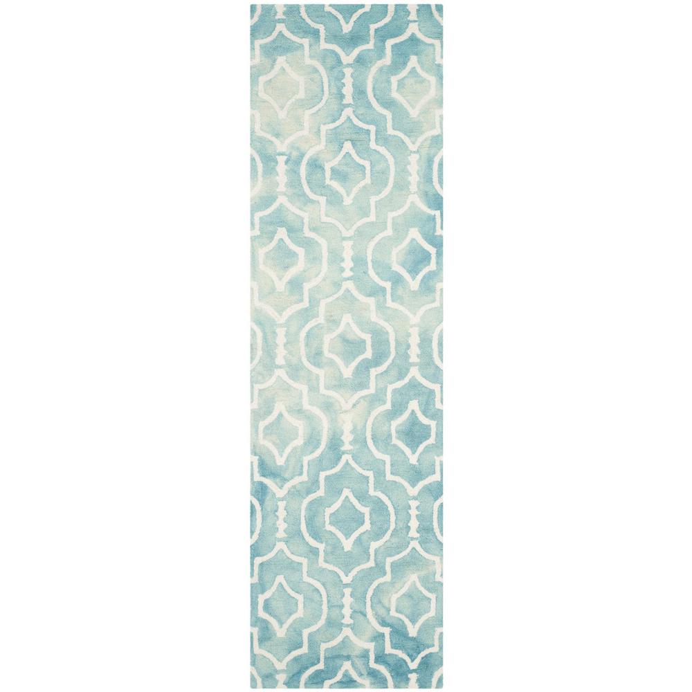 DIP DYE, TURQUOISE / IVORY, 2'-3" X 8', Area Rug, DDY538D-28