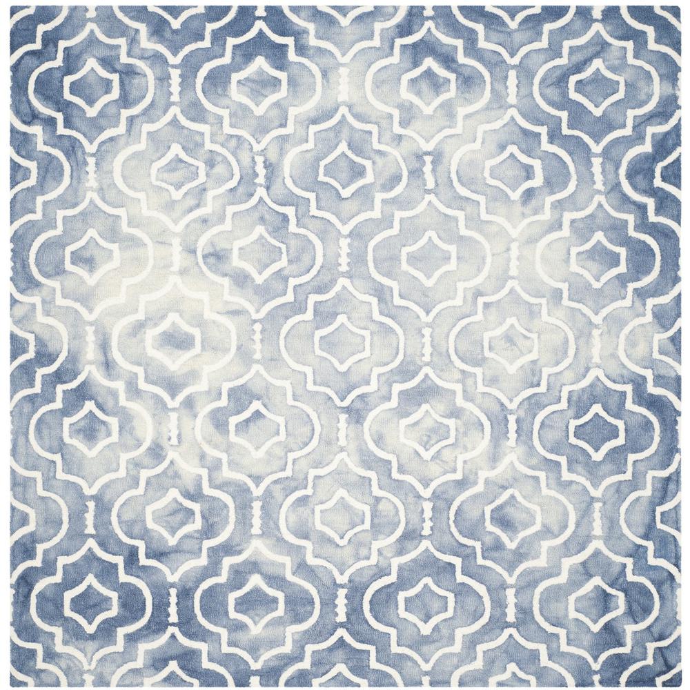 DIP DYE, BLUE / IVORY, 7' X 7' Square, Area Rug, DDY538K-7SQ