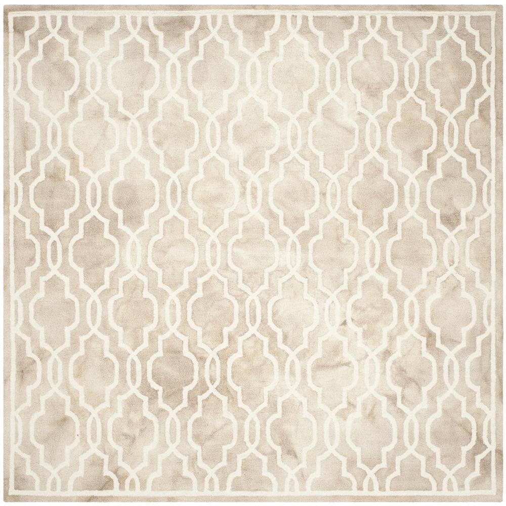 DIP DYE, BEIGE / IVORY, 7' X 7' Square, Area Rug, DDY539G-7SQ