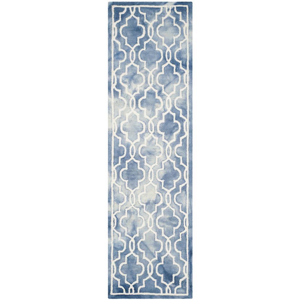 DIP DYE, BLUE / IVORY, 2'-3" X 8', Area Rug, DDY539K-28