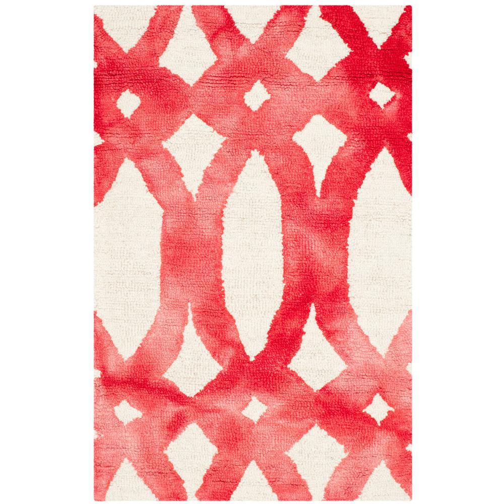 DIP DYE, IVORY / RED, 2' X 3', Area Rug