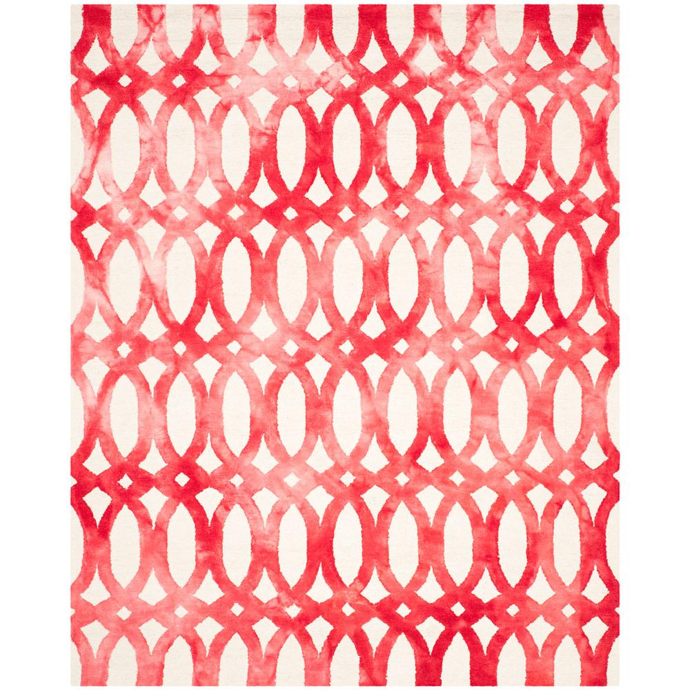 DIP DYE, IVORY / RED, 8' X 10', Area Rug