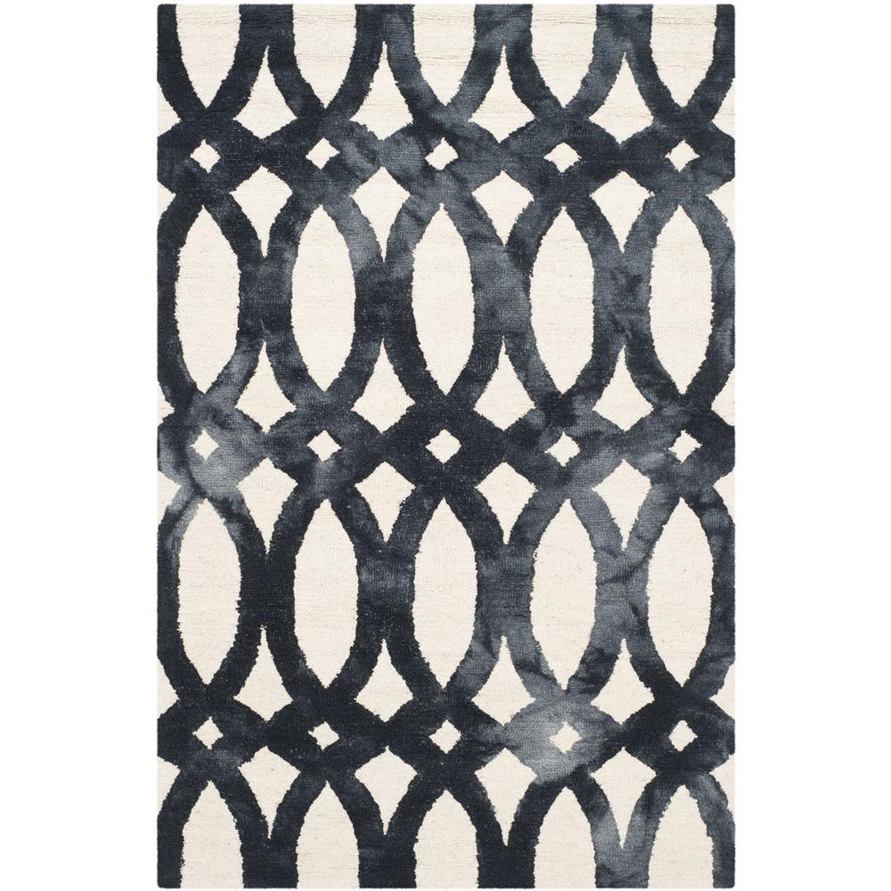 DIP DYE, IVORY / GRAPHITE, 4' X 6', Area Rug