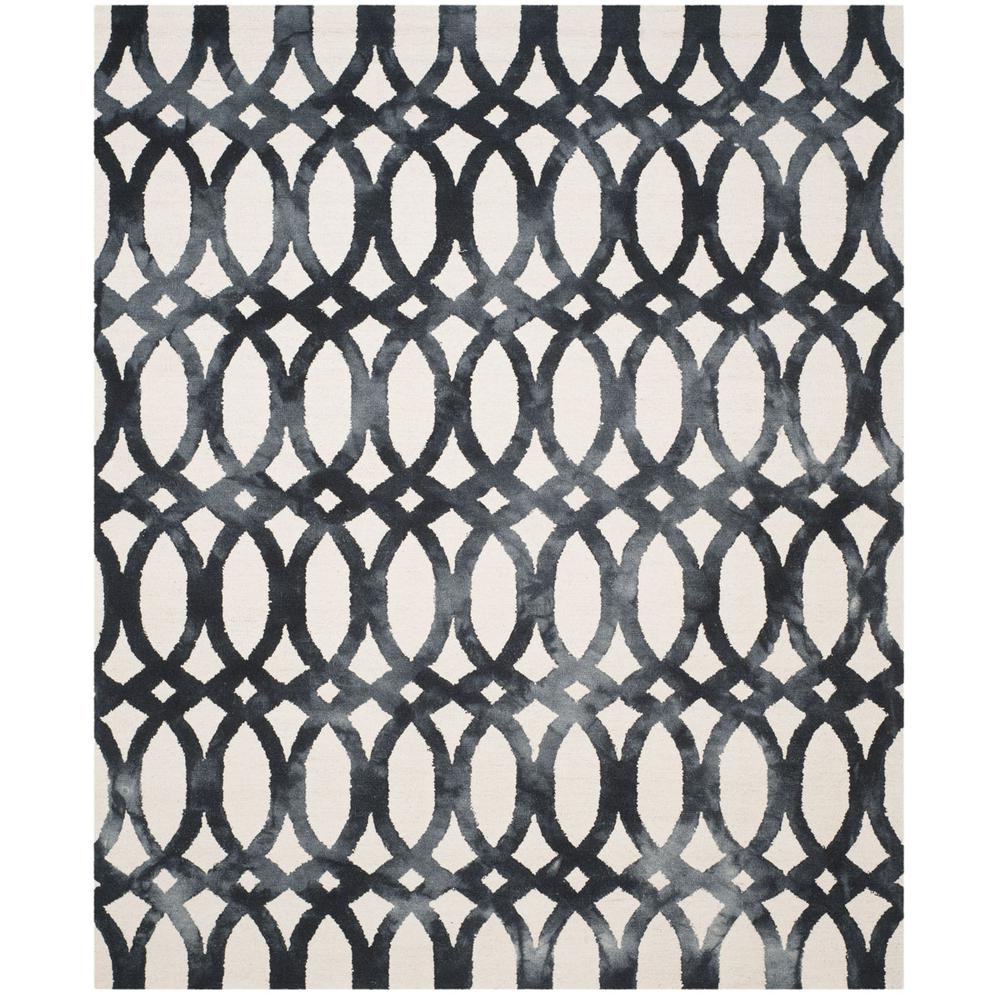 DIP DYE, IVORY / GRAPHITE, 8' X 10', Area Rug