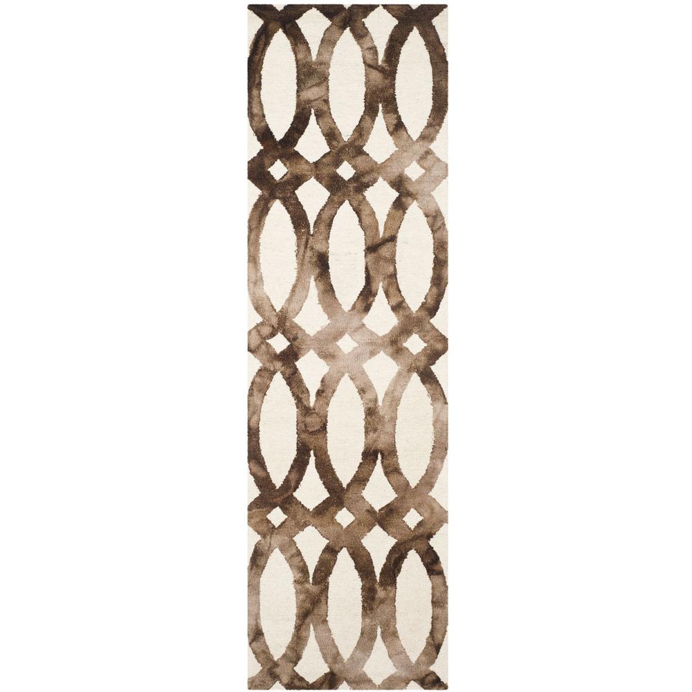 DIP DYE, IVORY / CHOCOLATE, 2'-3" X 8', Area Rug, DDY675E-28