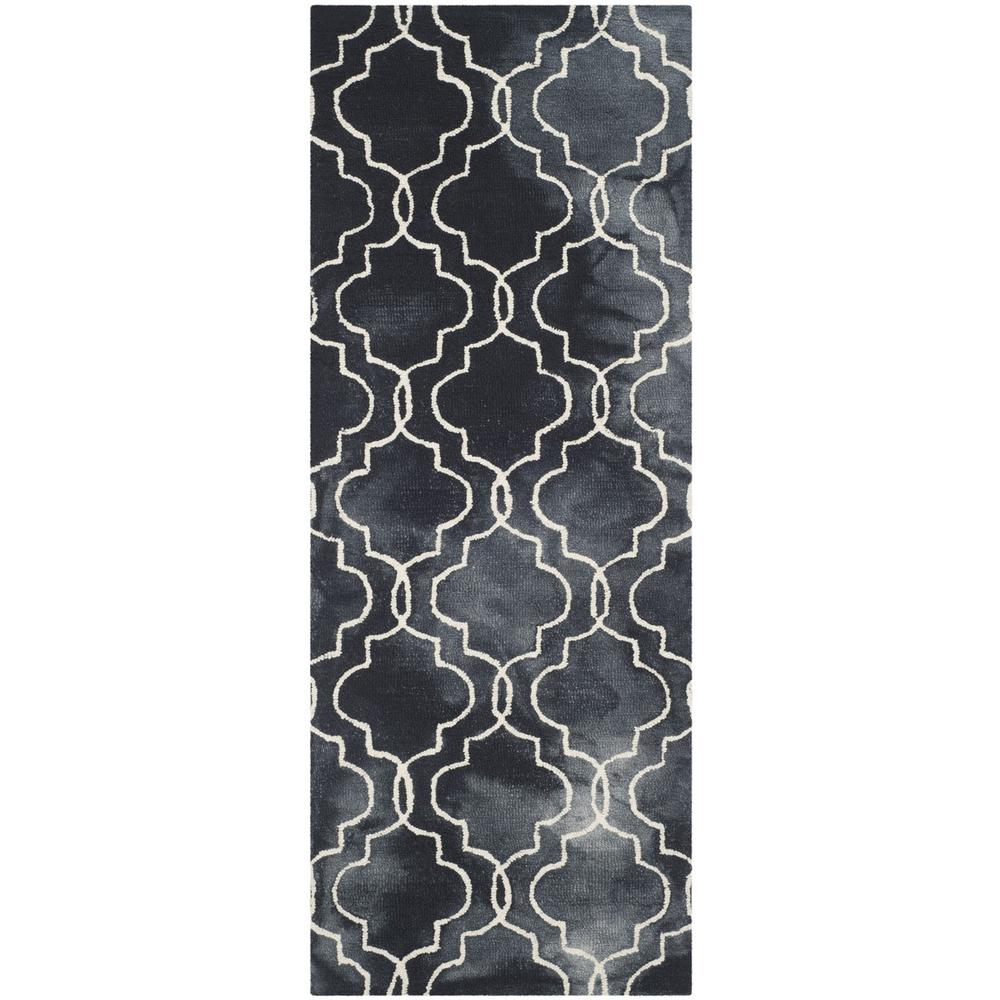 DIP DYE, GRAPHITE / IVORY, 2'-3" X 6', Area Rug, DDY676J-26