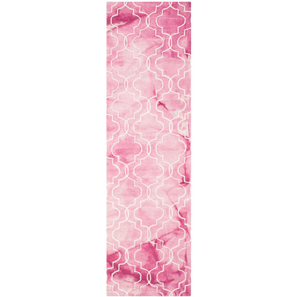 DIP DYE, ROSE / IVORY, 2'-3" X 8', Area Rug