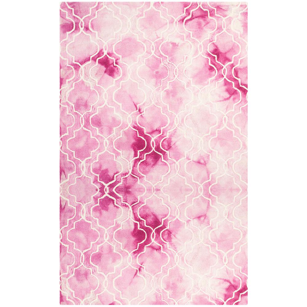 DIP DYE, ROSE / IVORY, 5' X 8', Area Rug