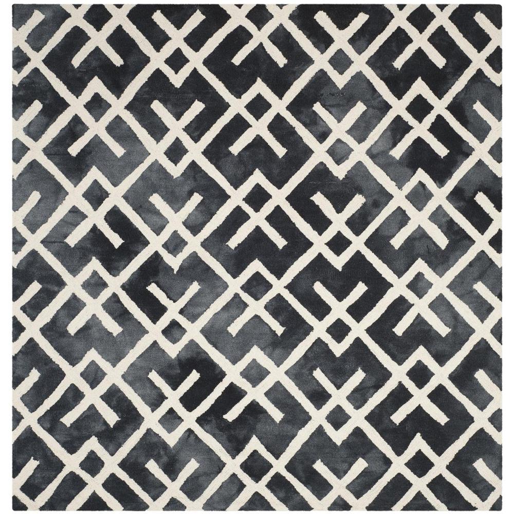 DIP DYE, GRAPHITE / IVORY, 7' X 7' Square, Area Rug, DDY677J-7SQ