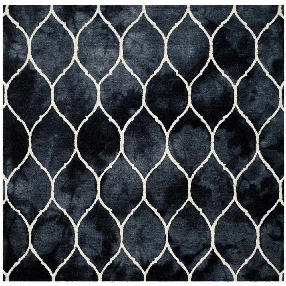 DIP DYE, GRAPHITE / IVORY, 7' X 7' Square, Area Rug, DDY685J-7SQ