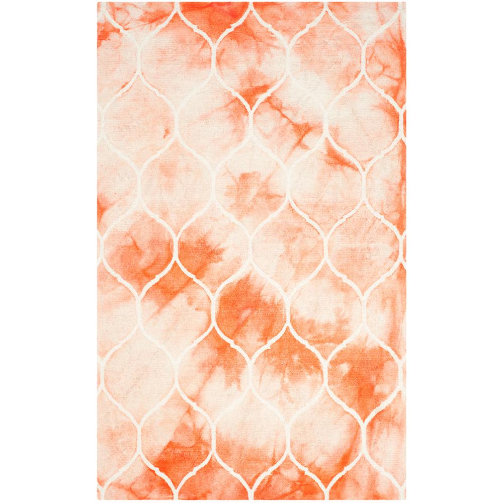 DIP DYE, ORANGE / IVORY, 5' X 8', Area Rug