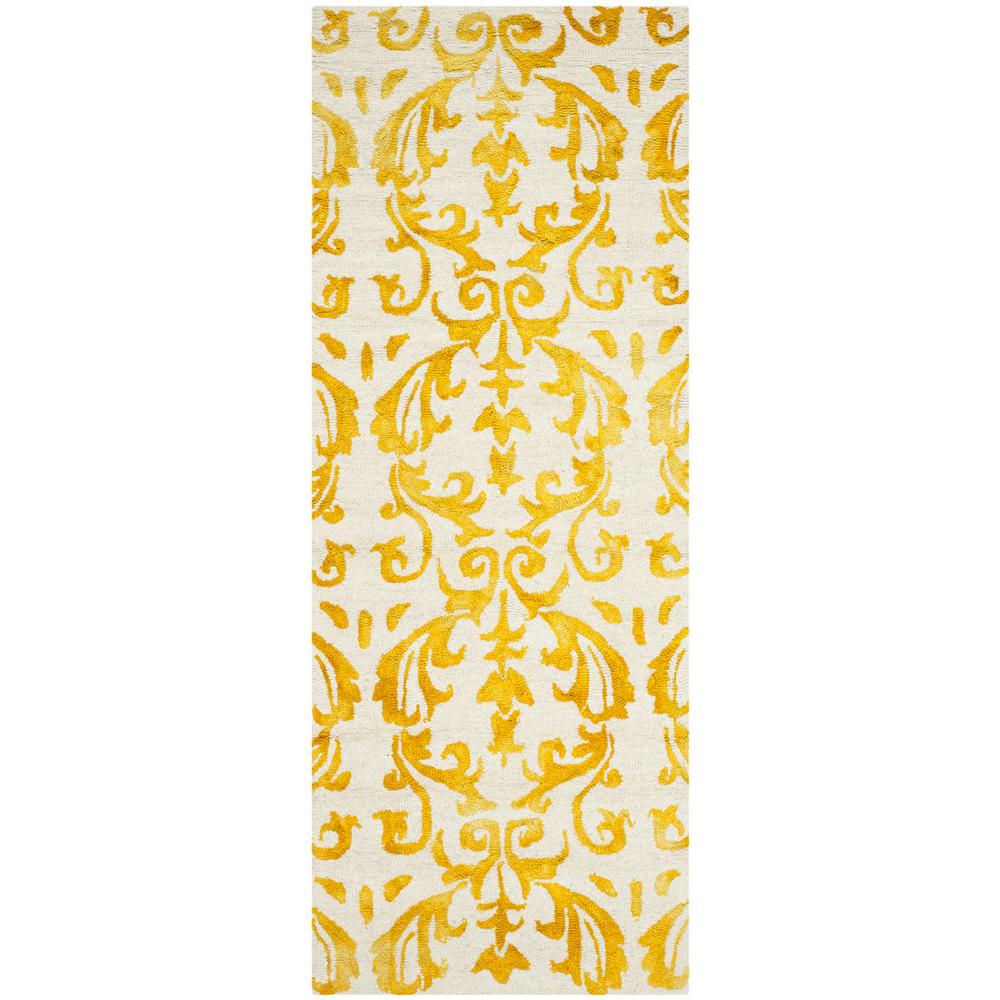 DIP DYE, IVORY / GOLD, 2'-3" X 6', Area Rug, DDY689A-26