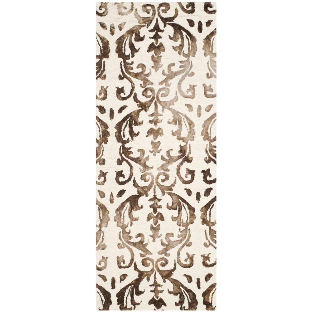 DIP DYE, IVORY / CHOCOLATE, 2'-3" X 6', Area Rug, DDY689B-26