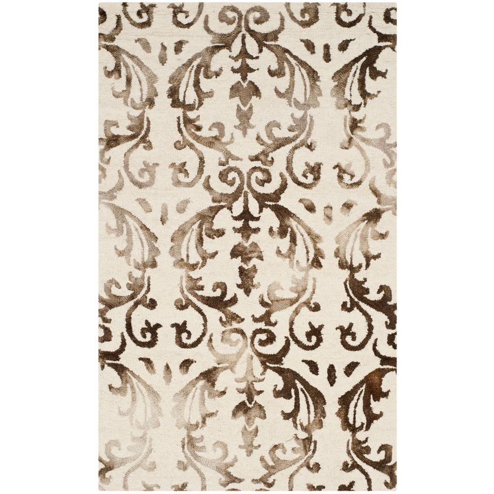 DIP DYE, IVORY / CHOCOLATE, 3' X 5', Area Rug, DDY689B-3