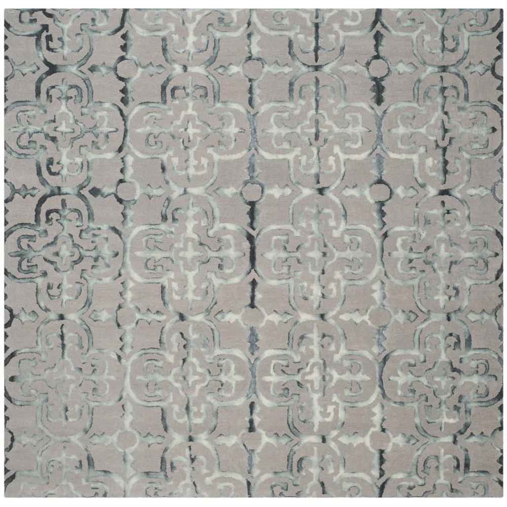 DIP DYE, GREY / CHARCOAL, 7' X 7' Square, Area Rug, DDY711B-7SQ