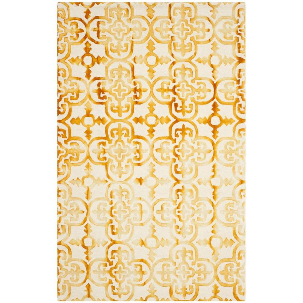 DIP DYE, IVORY / GOLD, 5' X 8', Area Rug, DDY711C-5