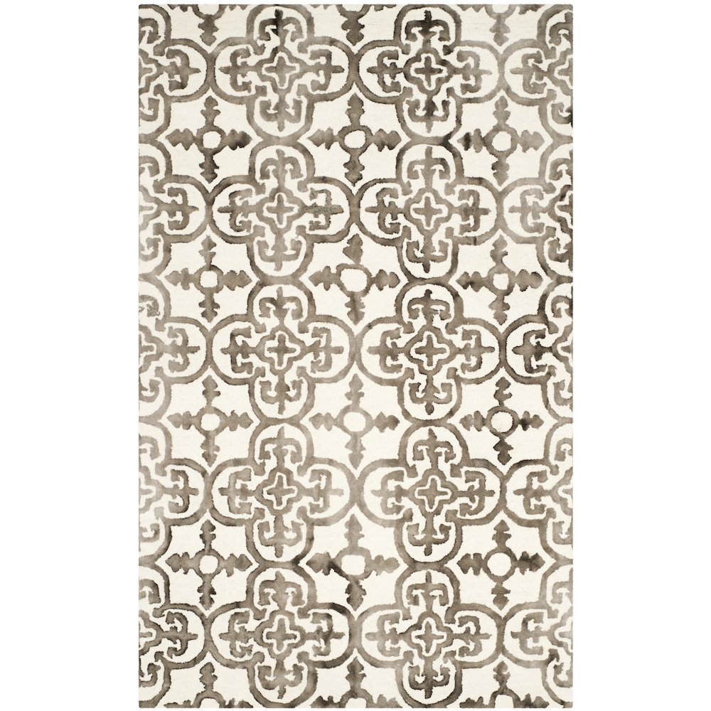 DIP DYE, IVORY / BROWN, 5' X 8', Area Rug