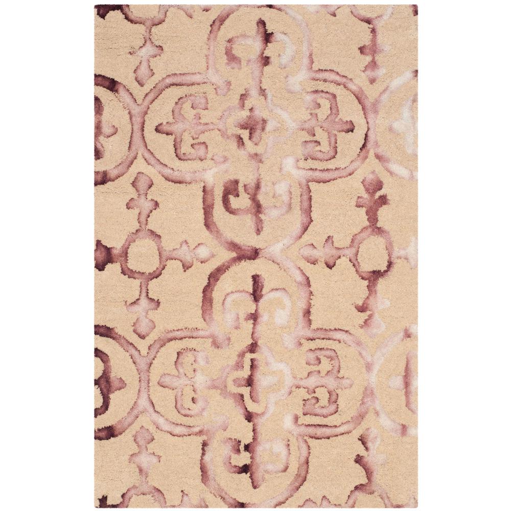 DIP DYE, BEIGE / MAROON, 2' X 3', Area Rug