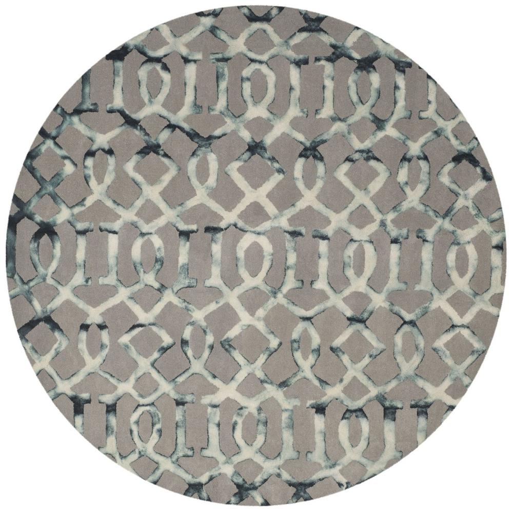 DIP DYE, GREY / CHARCOAL, 7' X 7' Round, Area Rug, DDY712B-7R