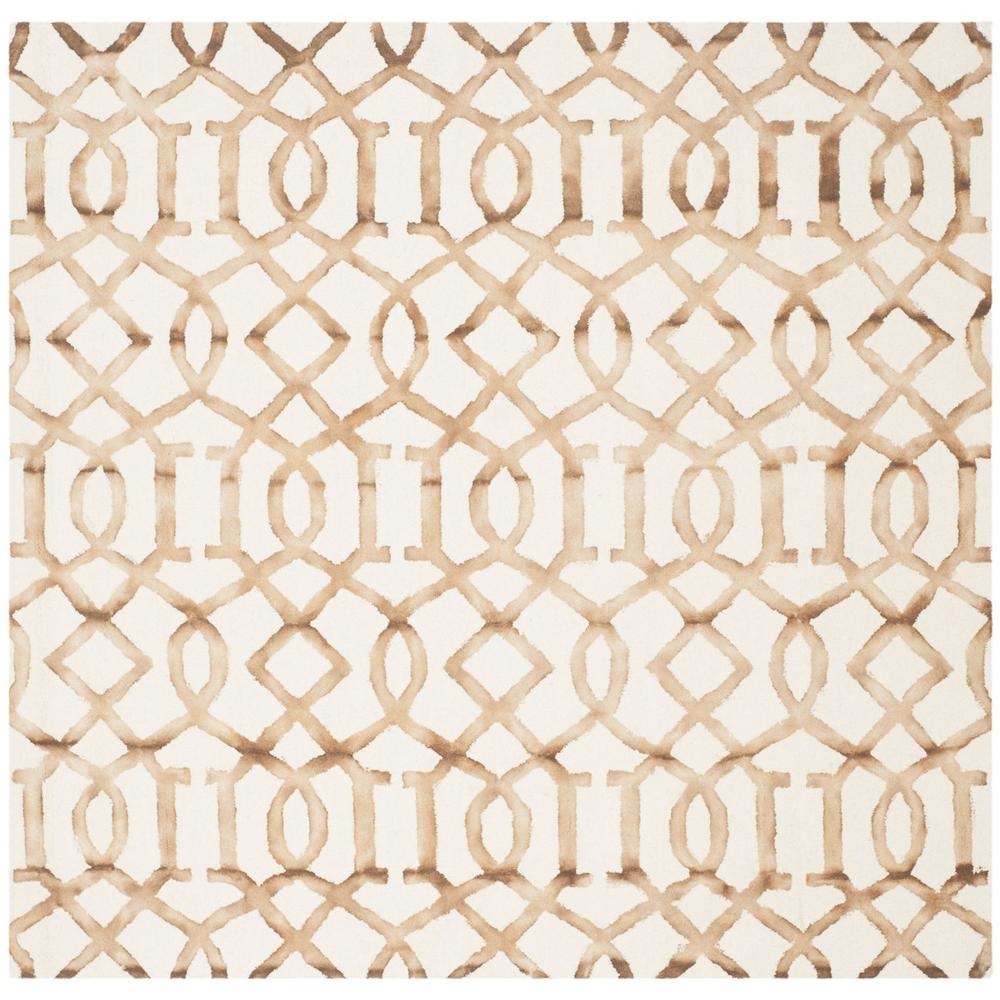 DIP DYE, IVORY / CAMEL, 7' X 7' Square, Area Rug, DDY712E-7SQ