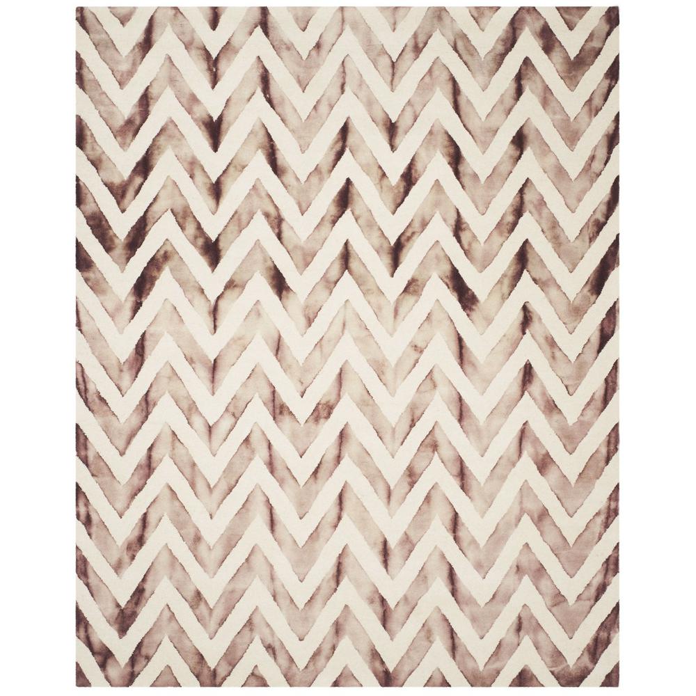 DIP DYE, IVORY / MAROON, 8' X 10', Area Rug