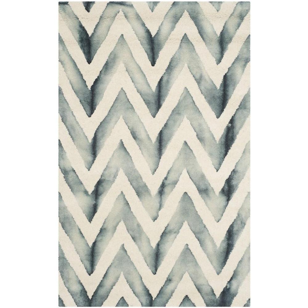 DIP DYE, IVORY / GREY, 3' X 5', Area Rug
