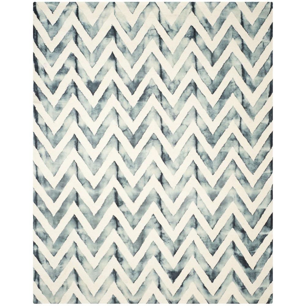 DIP DYE, IVORY / GREY, 8' X 10', Area Rug