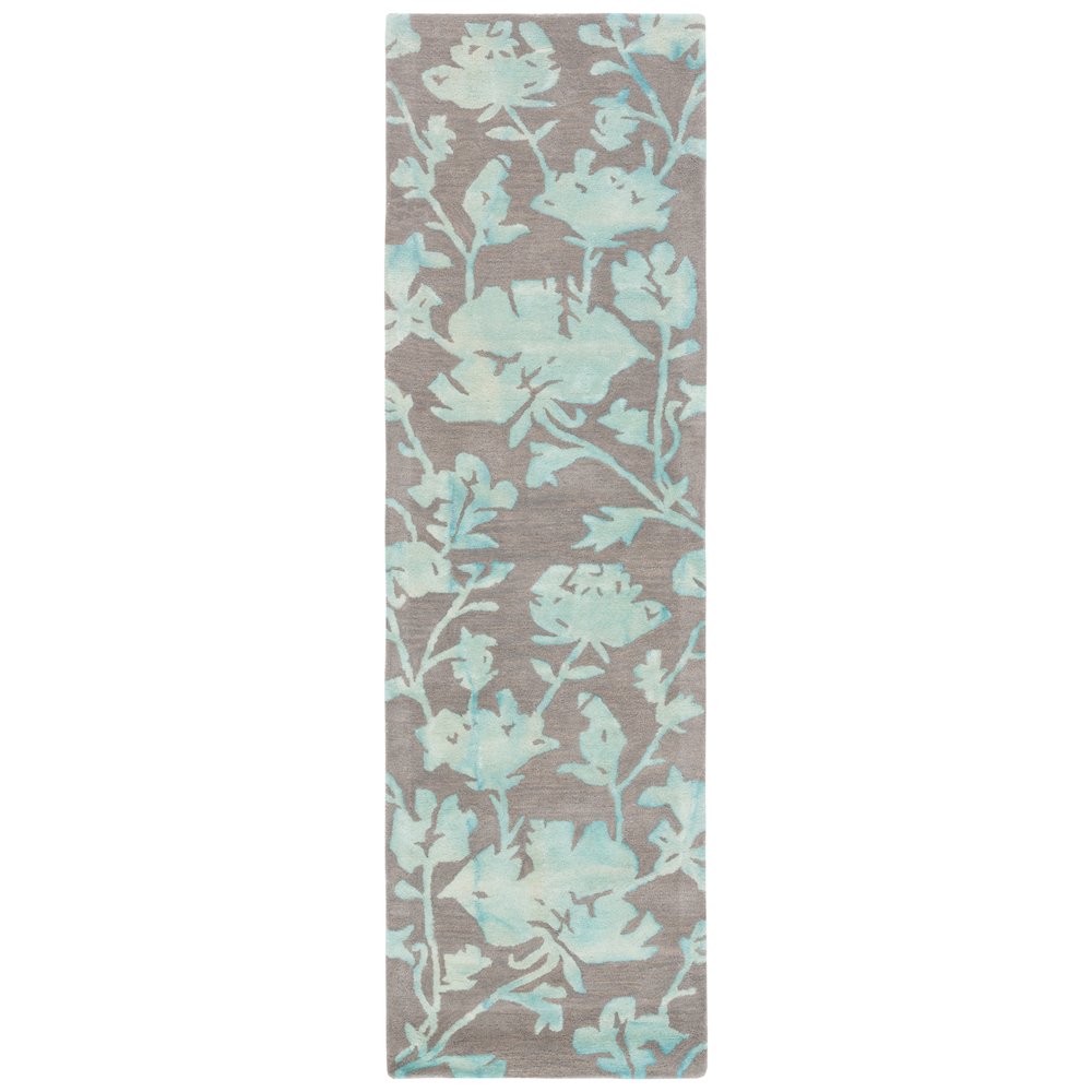 DIP DYE, GREY / TURQUOISE, 2'-3" X 8', Area Rug, DDY716L-28