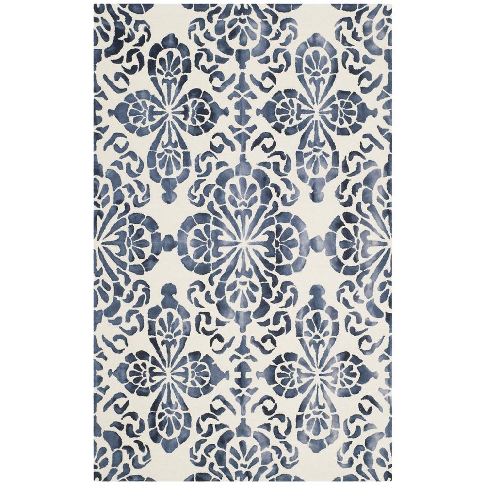 DIP DYE, IVORY / NAVY, 5' X 8', Area Rug, DDY719P-5