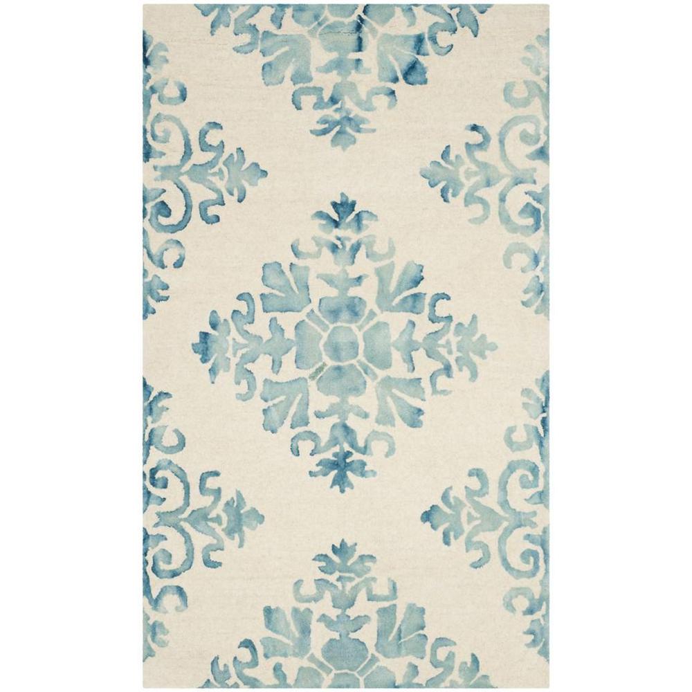 DIP DYE, IVORY / LIGHT BLUE, 3' X 5', Area Rug