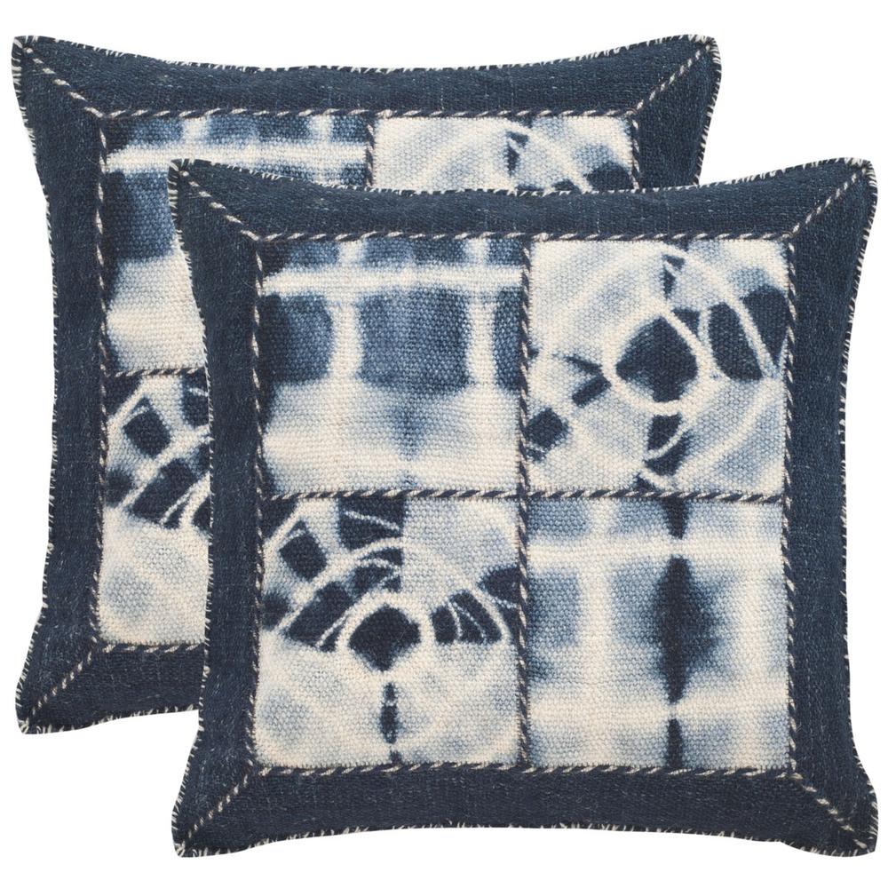 DIP-DYE QUARTRE PATCH PILLOW, DEC550B-2020-SET2
