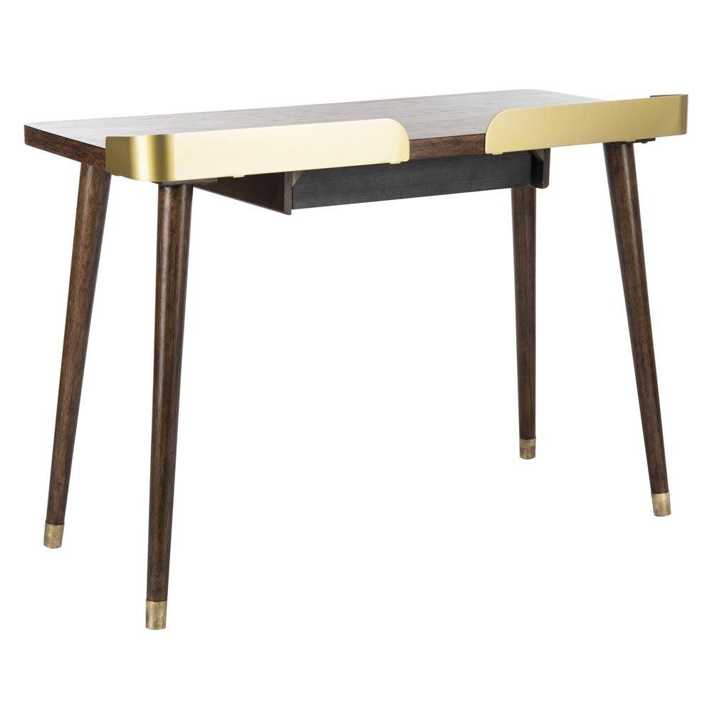 Parker 1 Drawer Desk, Dark Walnut