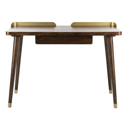Parker 1 Drawer Desk, Dark Walnut