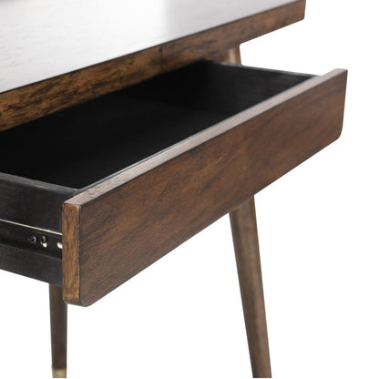 Parker 1 Drawer Desk, Dark Walnut