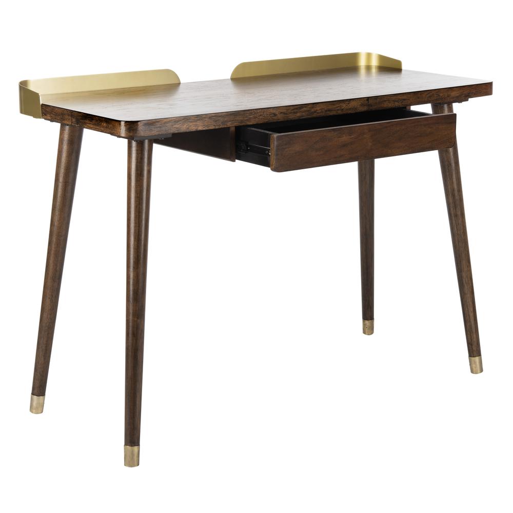 Parker 1 Drawer Desk, Dark Walnut