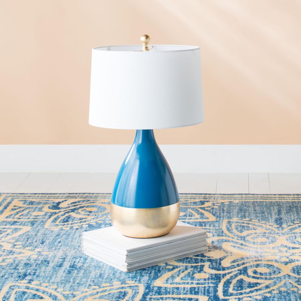 Charmer Lamp, Blue/Gold Leaf