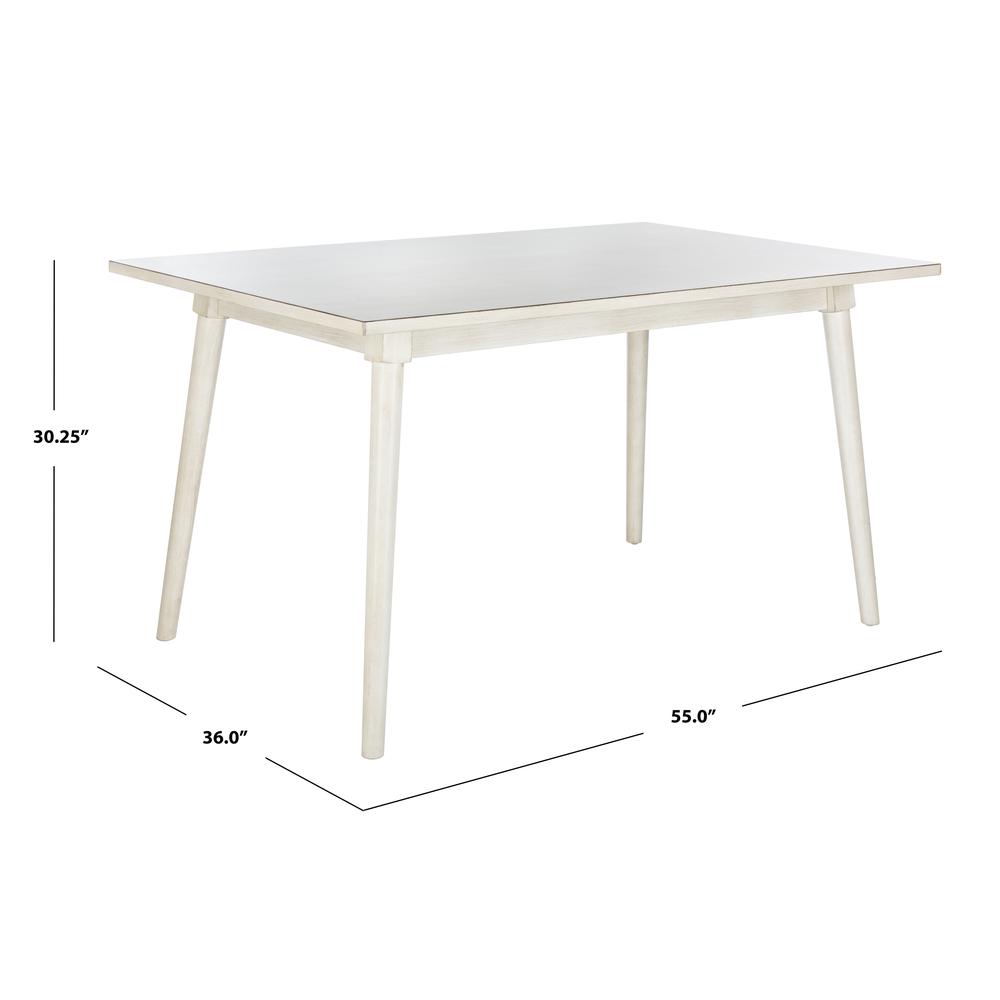 Tia Rectangle Dining Table, Antique White