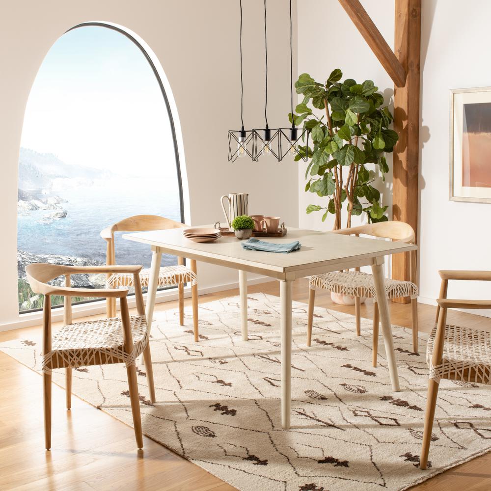 Tia Rectangle Dining Table, Antique White