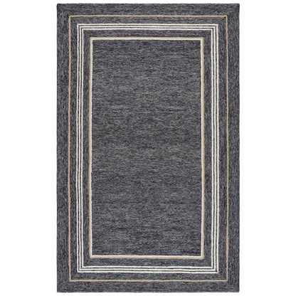 Ebony 876 - Charcoal / Ivory - 5'-0" x 8'-0"