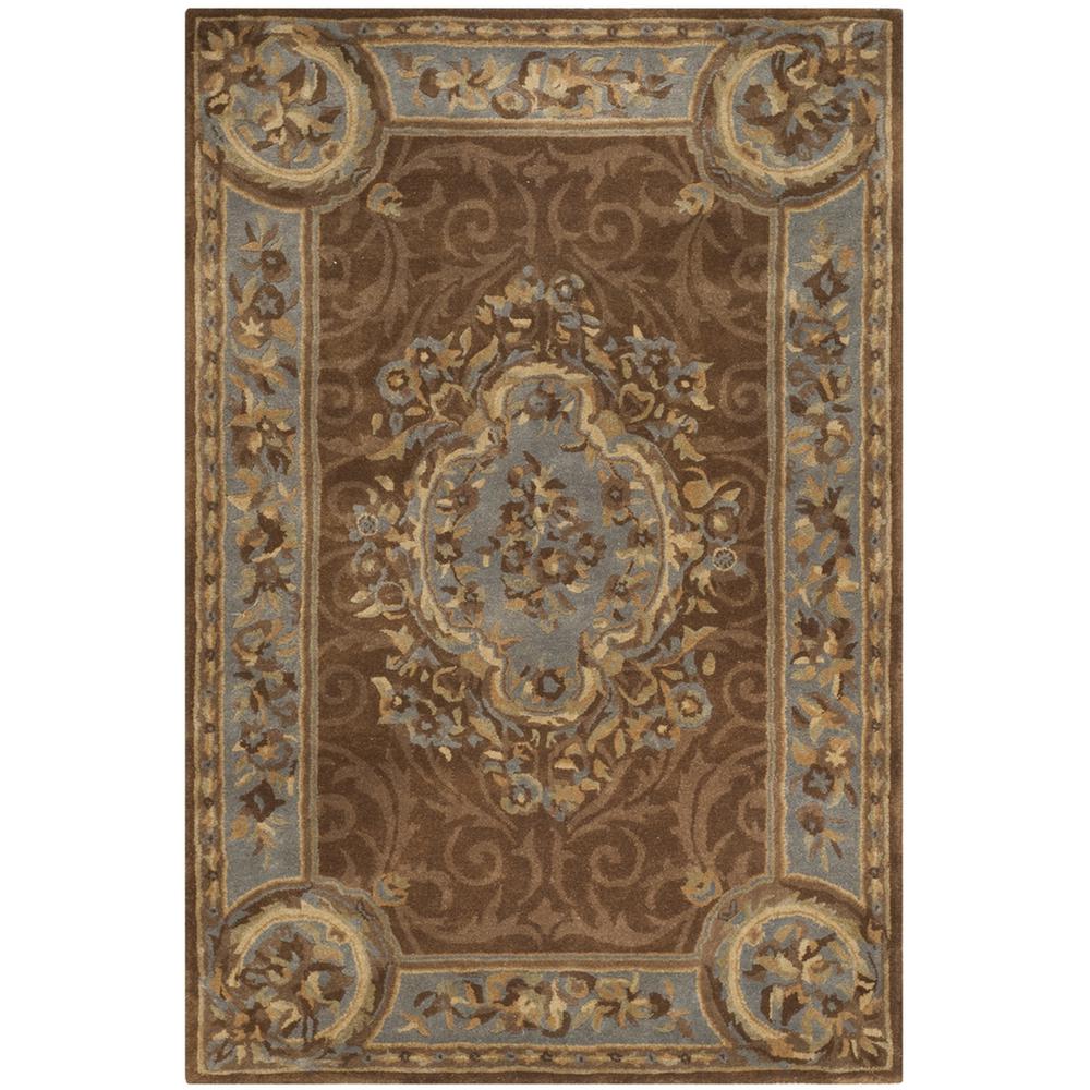 EMPIRE, BLUE / BROWN, 4' X 6', Area Rug