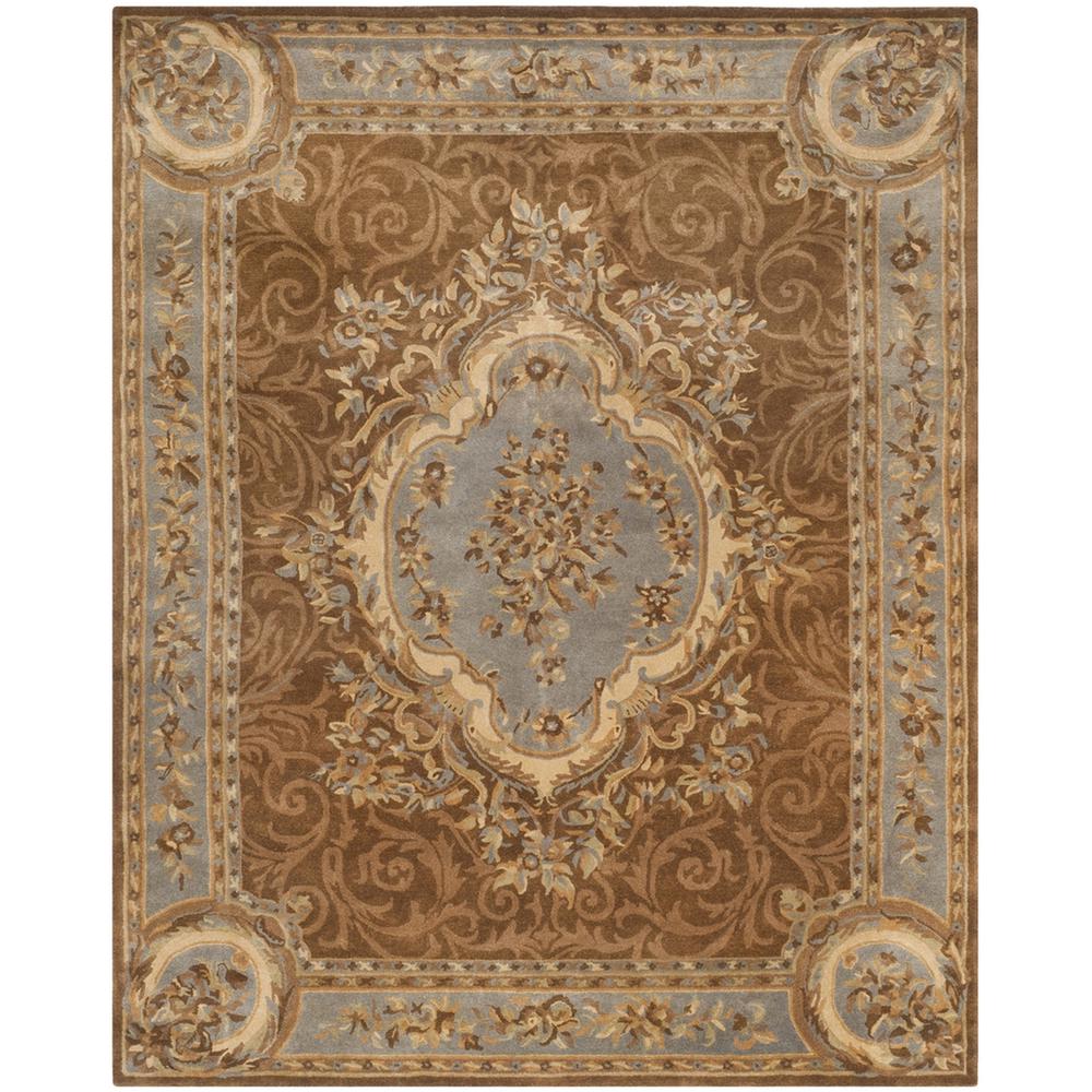 EMPIRE, BLUE / BROWN, 7'-6" X 9'-6", Area Rug