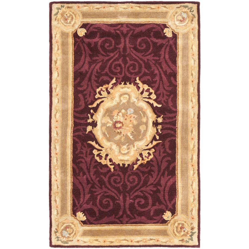 EMPIRE, DARK RED / DARK BEIG, 3' X 5', Area Rug