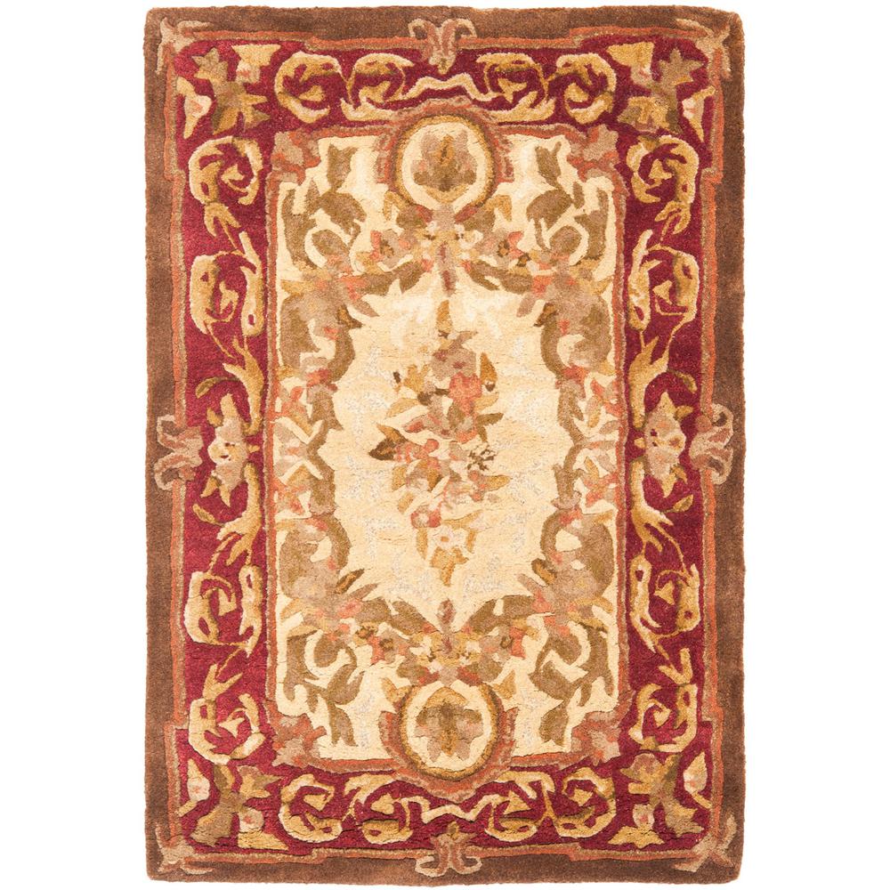 EMPIRE, LIGHT GOLD / RED, 2' X 3', Area Rug