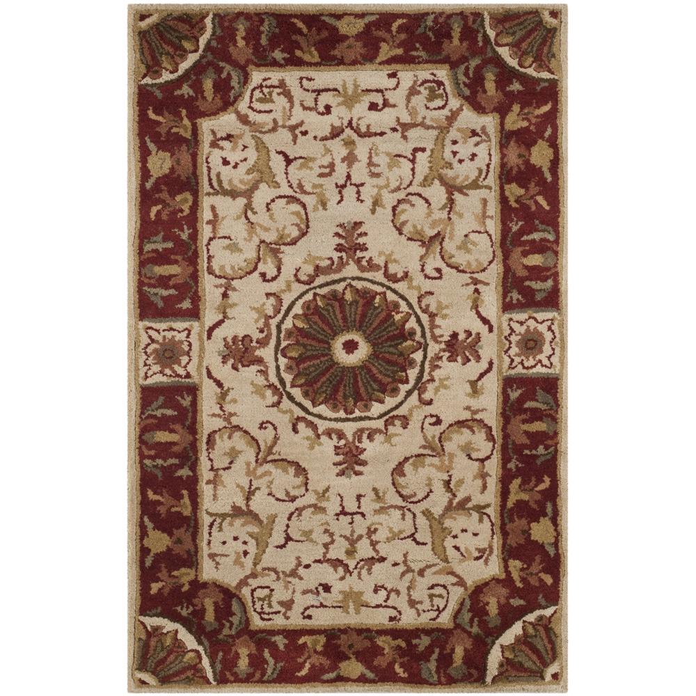 EMPIRE, IVORY / RED, 2'-6" X 4', Area Rug