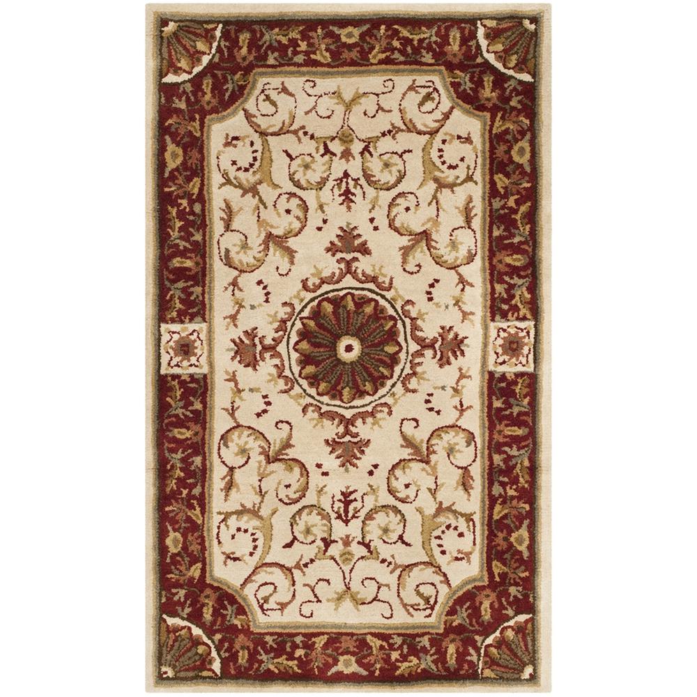 EMPIRE, IVORY / RED, 3' X 5', Area Rug