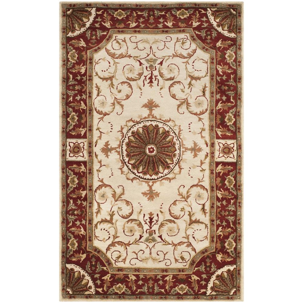 EMPIRE, IVORY / RED, 5' X 8', Area Rug