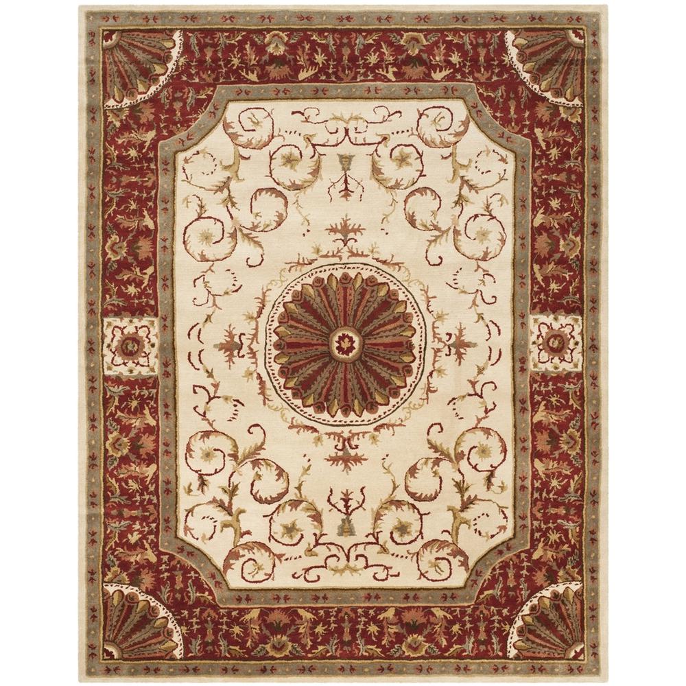 EMPIRE, IVORY / RED, 7'-6" X 9'-6", Area Rug