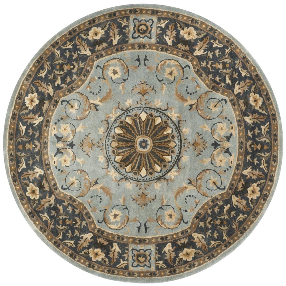 EMPIRE, BLUE, 6' X 6' Round, Area Rug