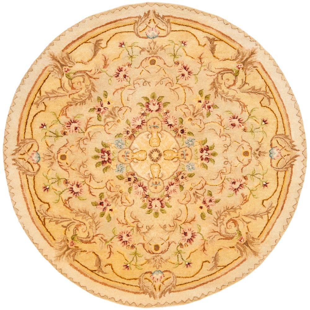 EMPIRE, BEIGE / LIGHT GOLD, 6'-0" X 6'-0" Round, Area Rug