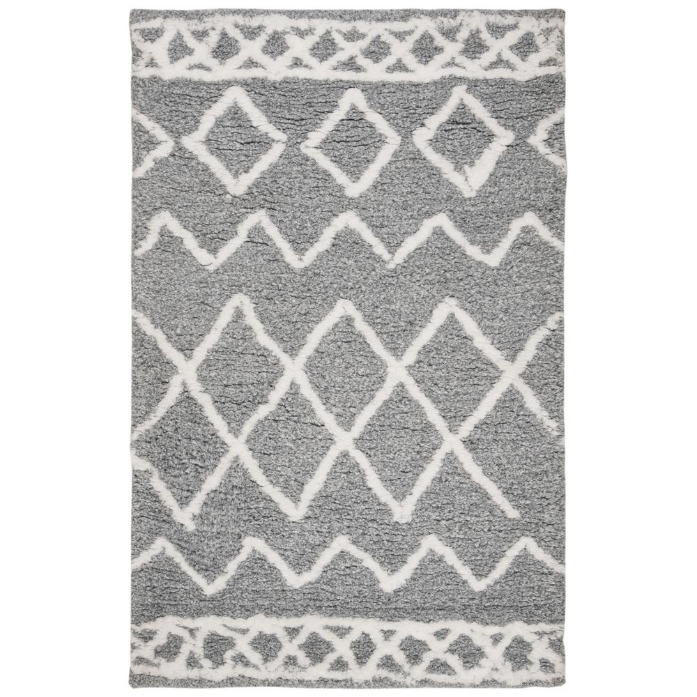 EQUINOX SHAG, GREY / CREAM, 3' X 5', Area Rug
